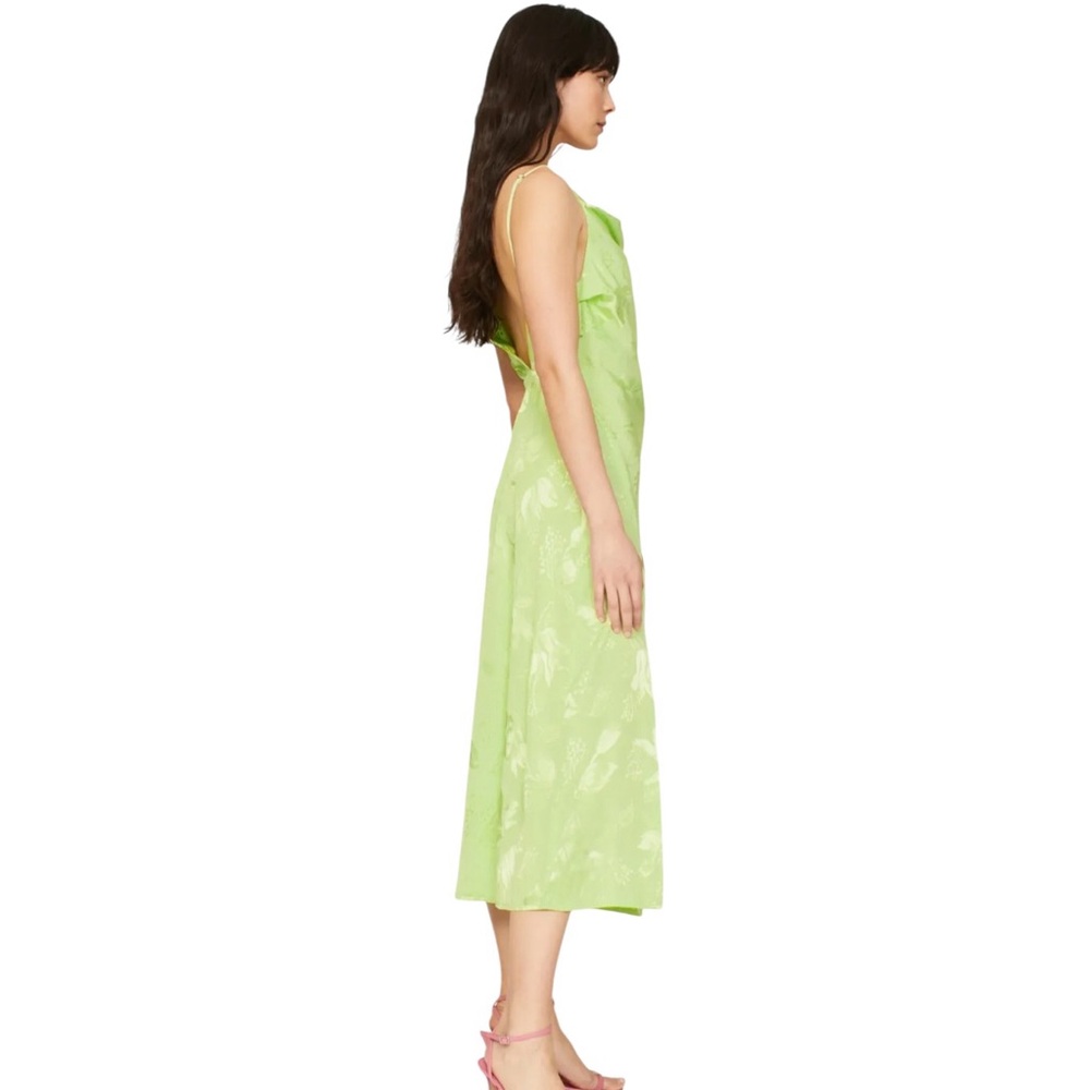 For Love & Lemons- Ilana Midi Dress Light Green Sleeveless Dress Size XS - Picture 2 of 12